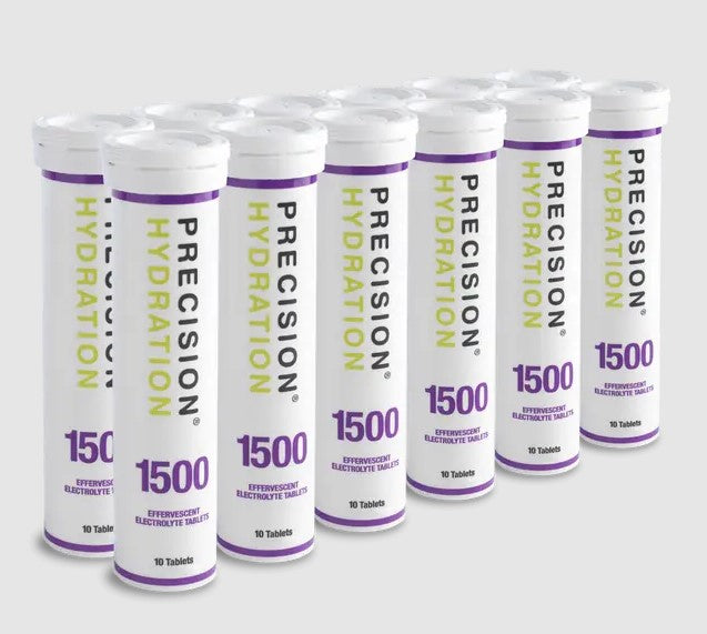 Precision Hydration Electrolytes 1500 | 12 Tubes (180 Effervescent Tablets)